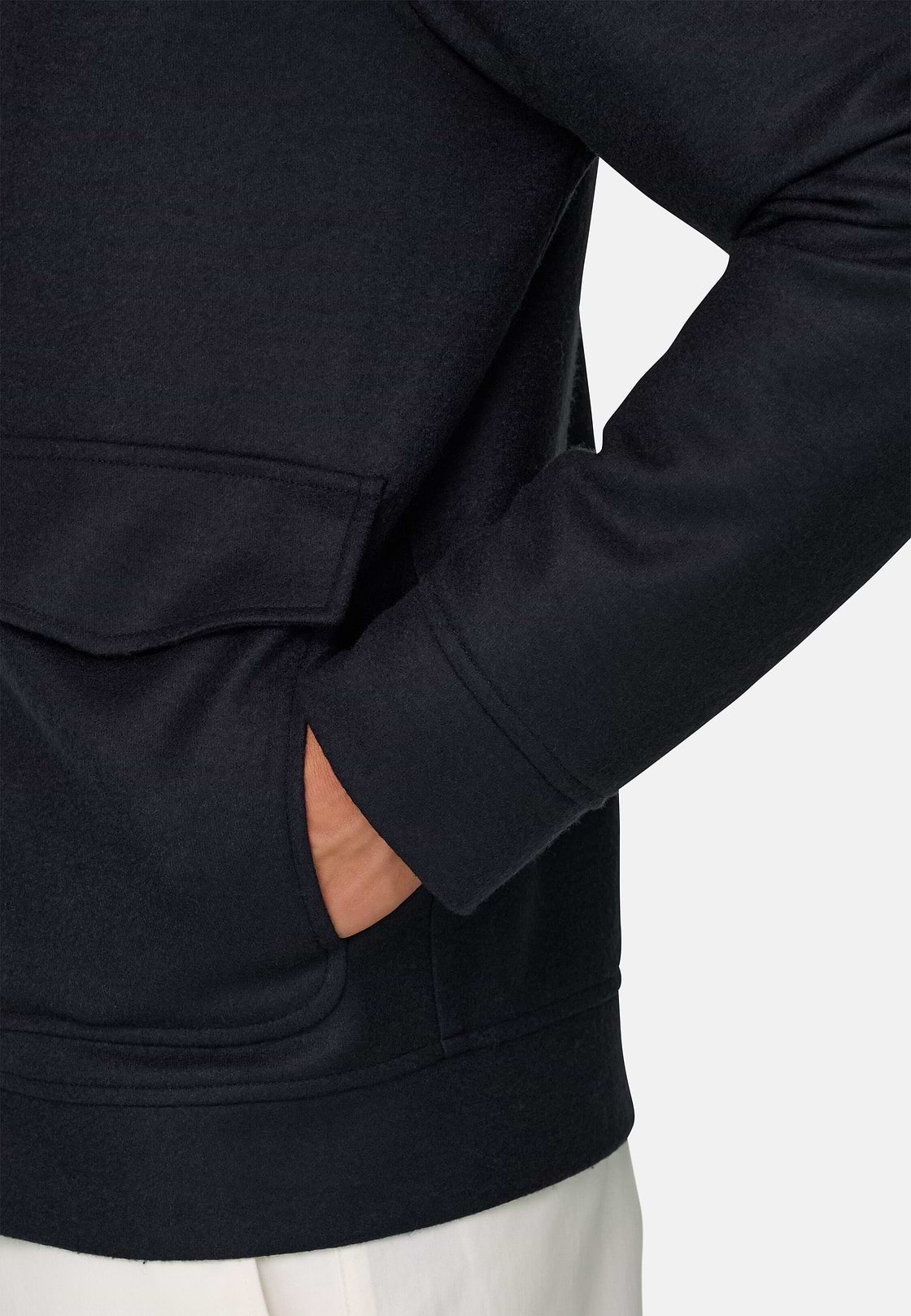 Bomber in Wool, Navy blue, hi-res, 3