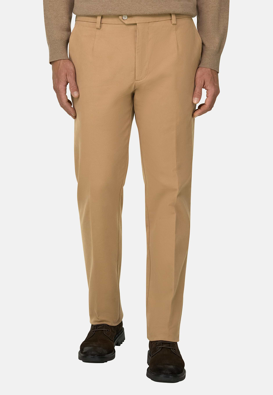 Pantalones de algodón elástico, Galleta, hi-res