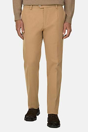 Pantalon en Coton Extensible, Biscuit, thumb, 1