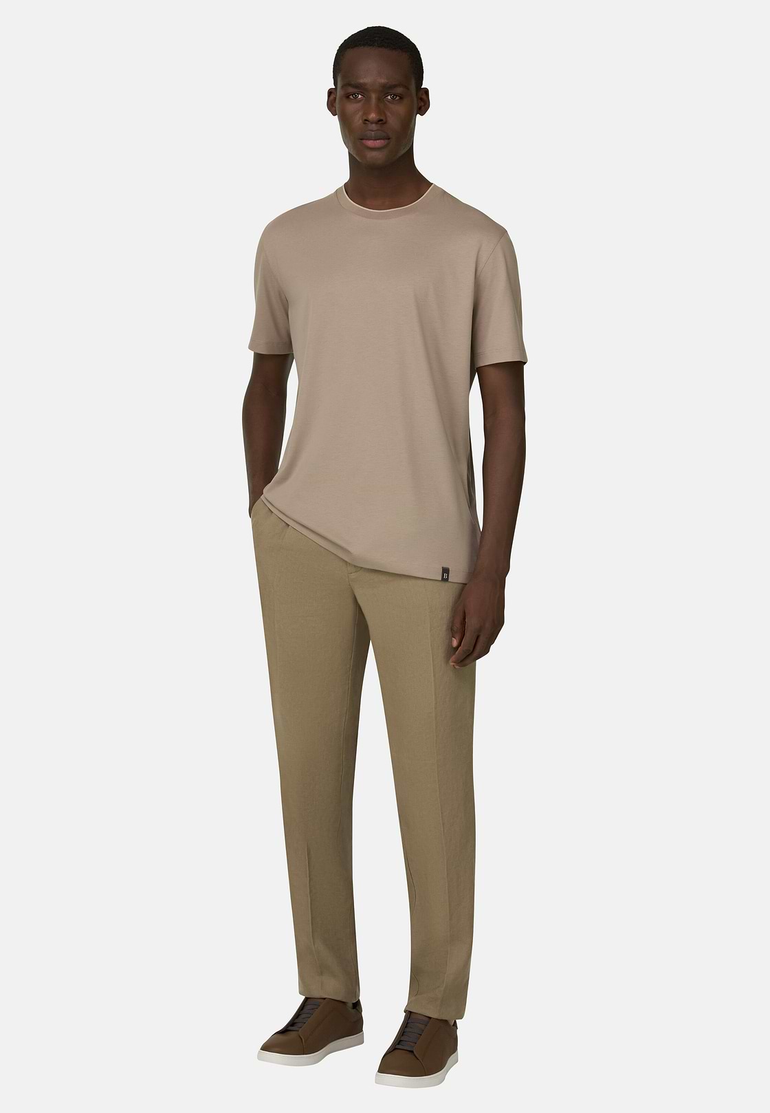 Solid Linen Pince Pants, , hi-res, 3