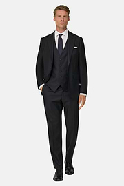 Giacca Antracite In Lana Super 130, Carbone, thumb, 2