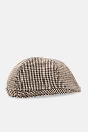 Coppola Cap Houndstooth Wool Blend, Dark brown, thumb, 3
