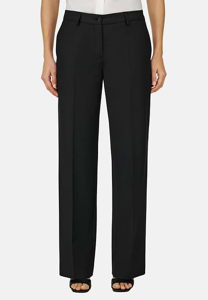 Technical Wool Trousers, Black, hi-res