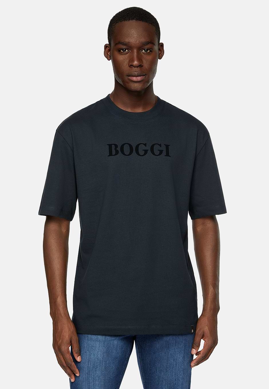 Cotton jersey t-shirt, Navy blue, hi-res