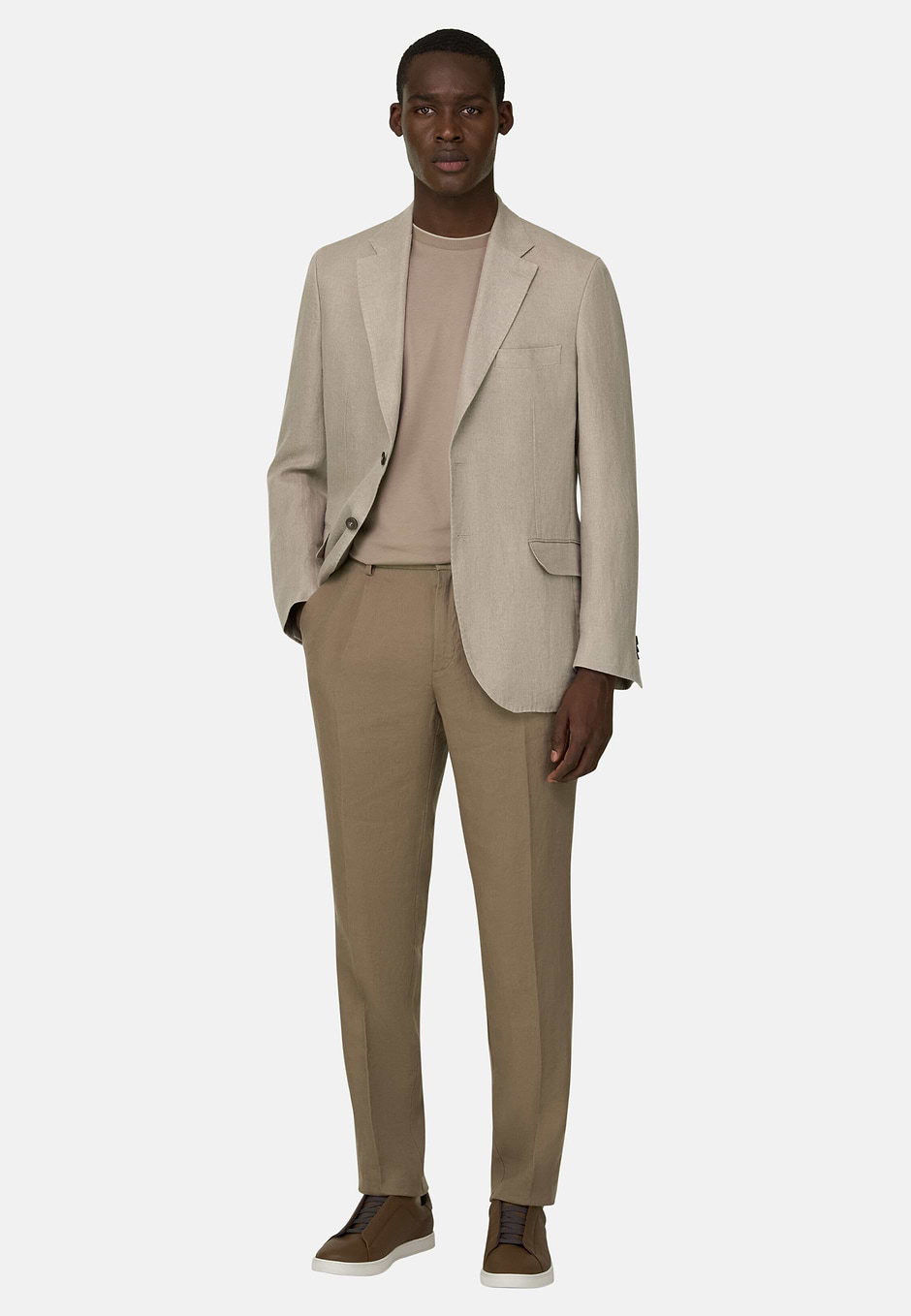 Giacca In Lino, Sabbia, hi-res