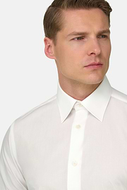 Camicia In Popeline Di Cotone Regular Fit, Bianco, thumb, 4