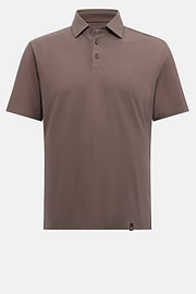 Polo Shirt In Stretch Supima Cotton, Taupe, hi-res