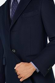 Single-Breasted Wool Coat, Navy blue, thumb, 5