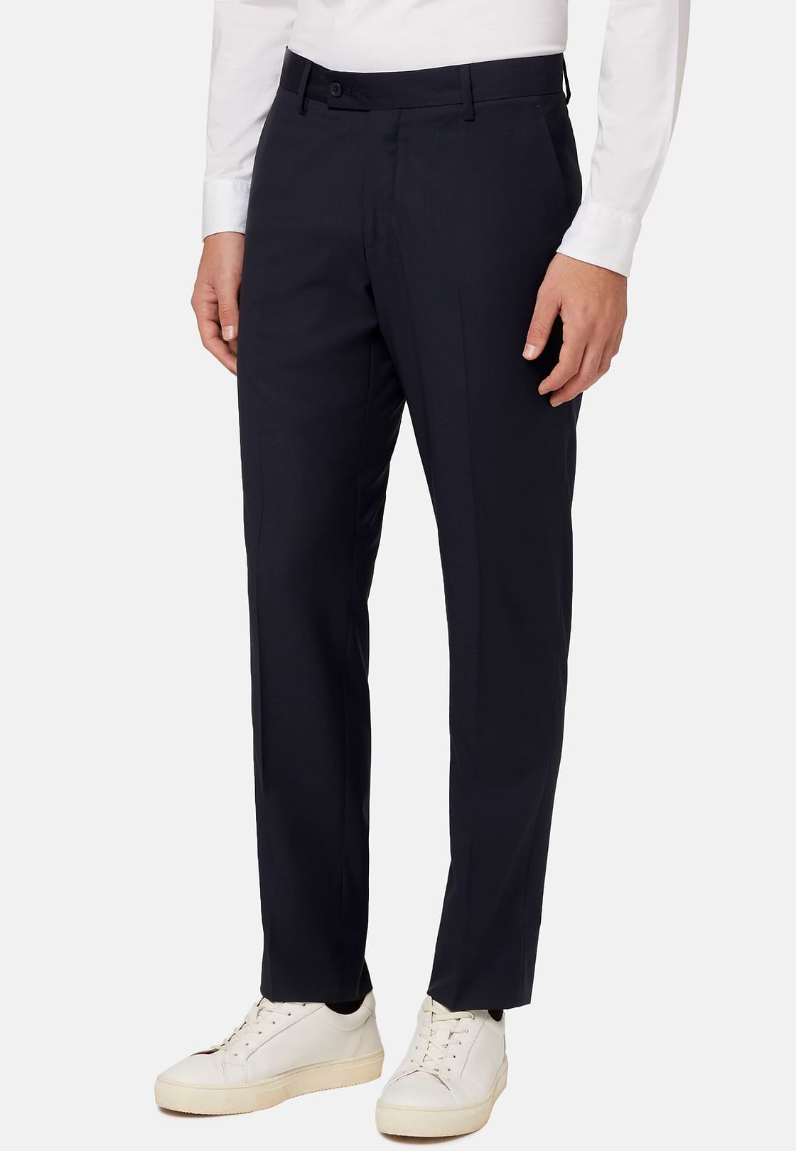 Hose Aus Leinen B Aria, Navy blau, hi-res