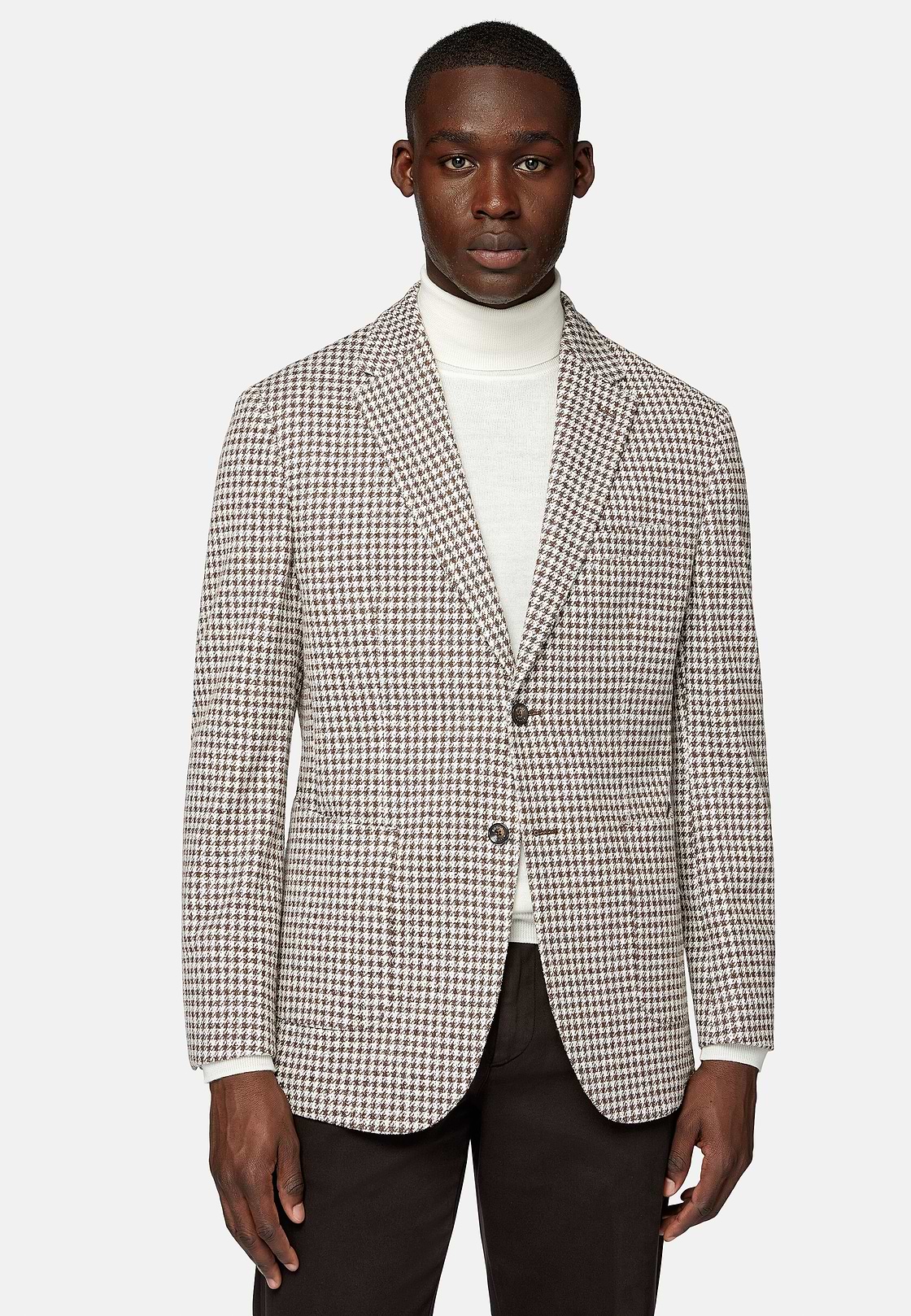 Checkered blazer jacket top