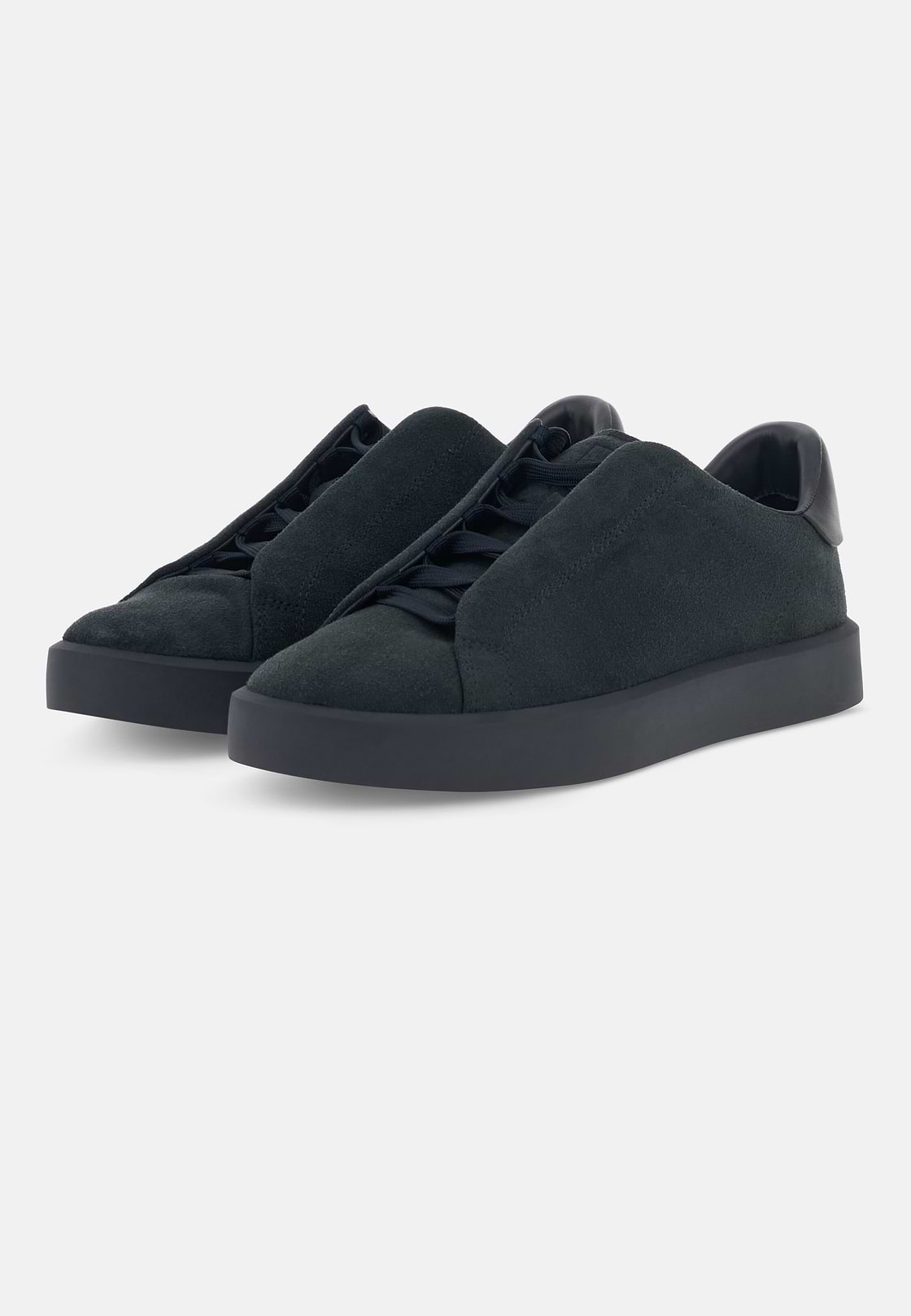 Essence Suede Trainers, Navy blue, hi-res, 3