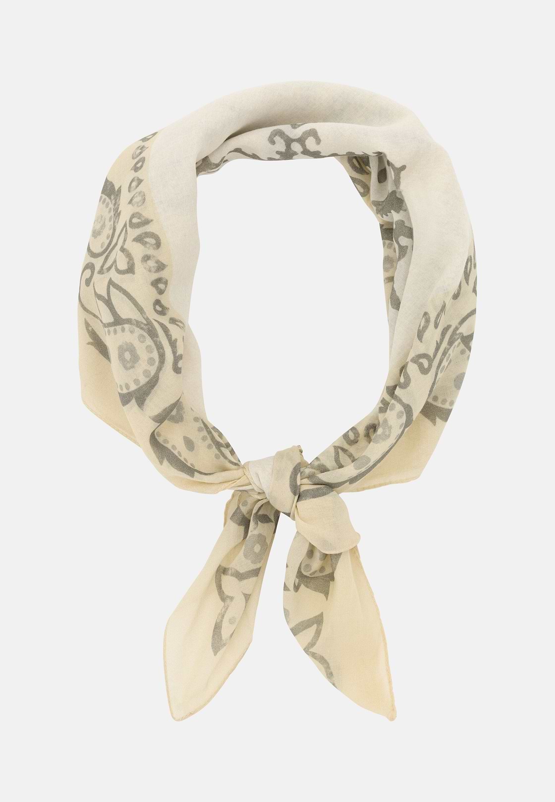 Bandana mit Paisley-Muster aus Baumwolle, Creme, hi-res, 2