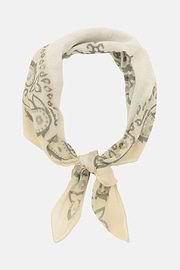 Bandana mit Paisley-Muster aus Baumwolle, Creme, thumb, 2