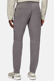 Pantaloni In Light Scuba Misto Cotone, Grigio scuro, hi-res