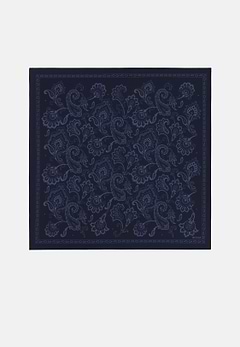Woman's Paisley Print Silk Bandana, Navy blue | Boggi Milano