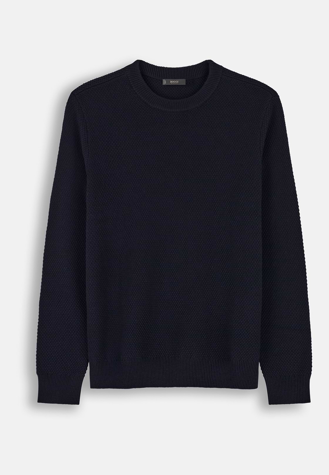 Crew Neck Jumper in Merino Wool, Navy blue, hi-res, 5