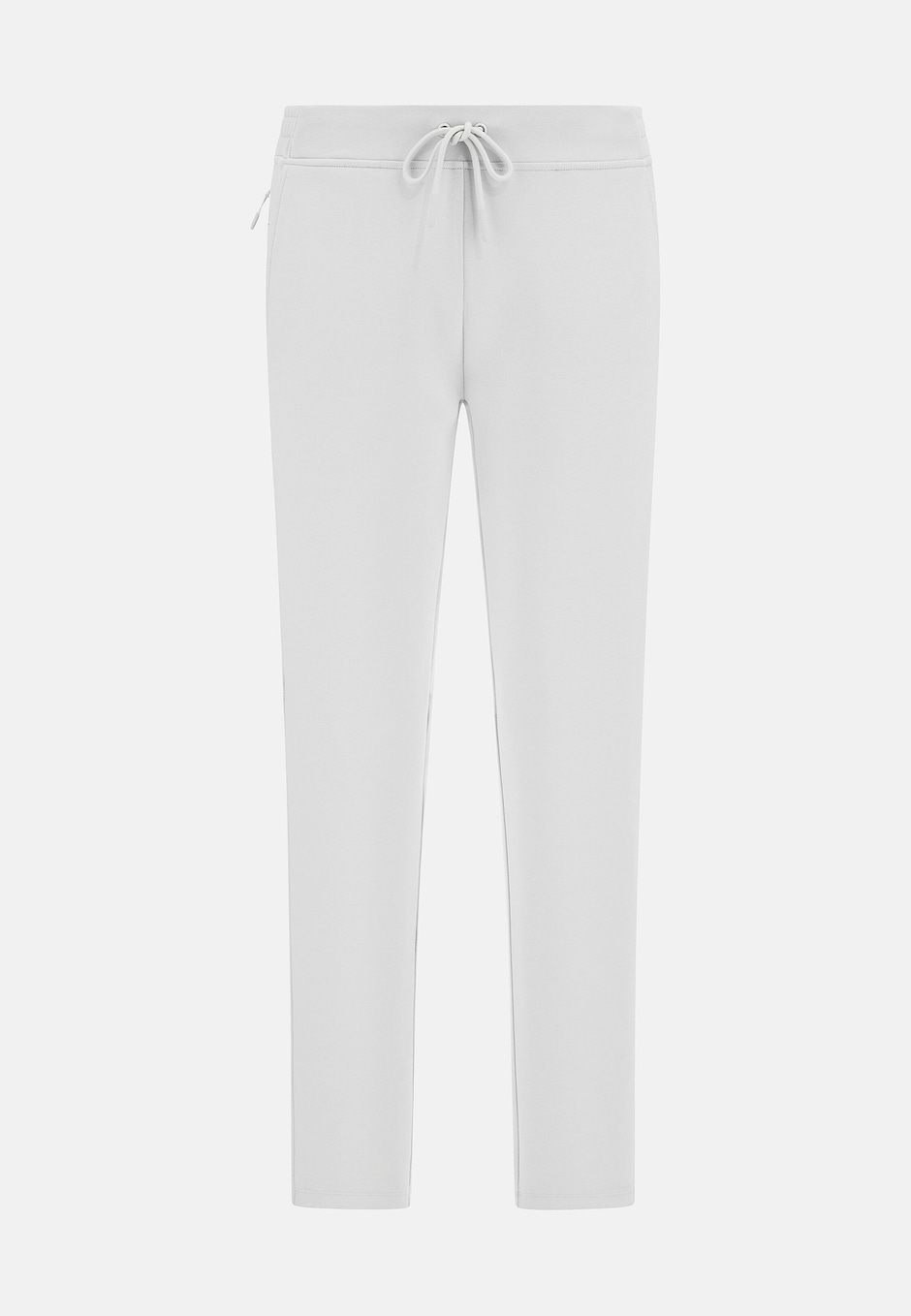 Lightweight Scuba Cotton Blend Trousers, Ice, hi-res