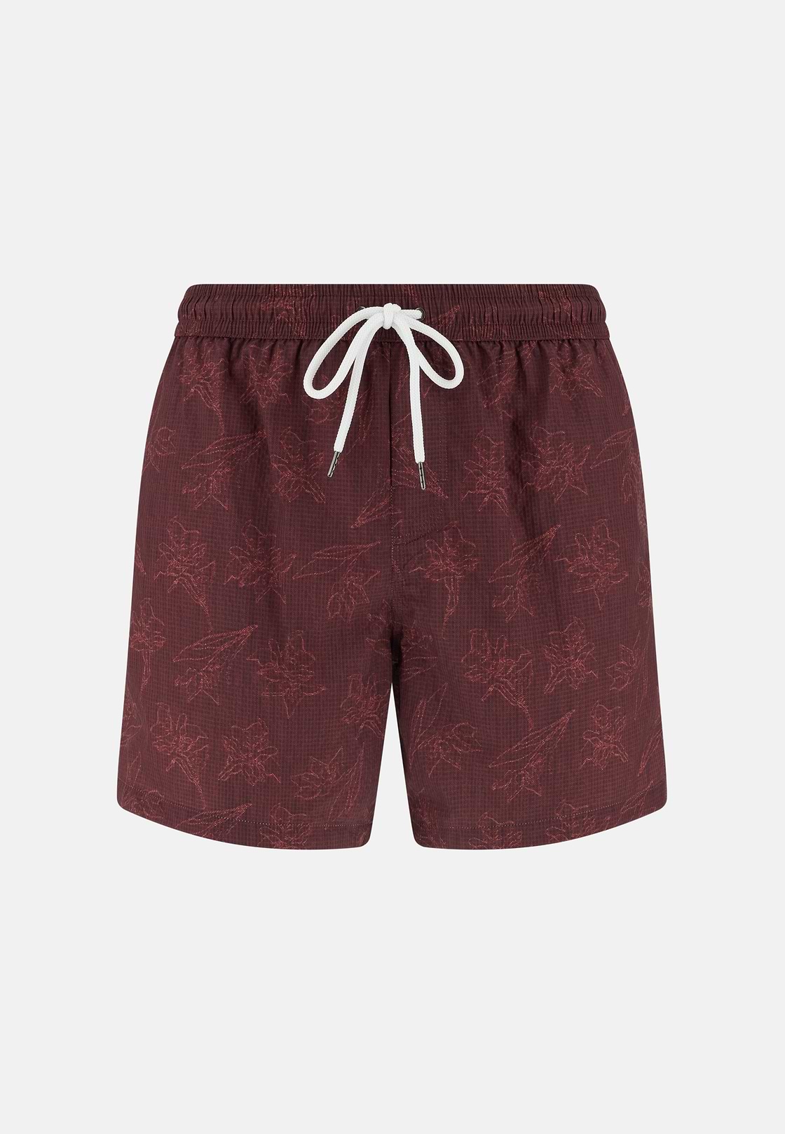 Floral Print Swimsuit, Burgundy, hi-res, 4