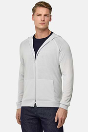 Jersey Con Media Cremallera De Lana Merina, Hielo, thumb, 2