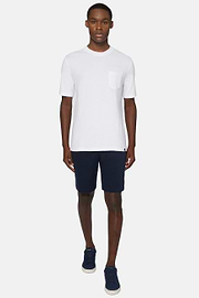 T-Shirt En Coton Nylon, Blanc, hi-res