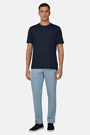 Silk Blend T-Shirt, Navy blue, thumb, 2