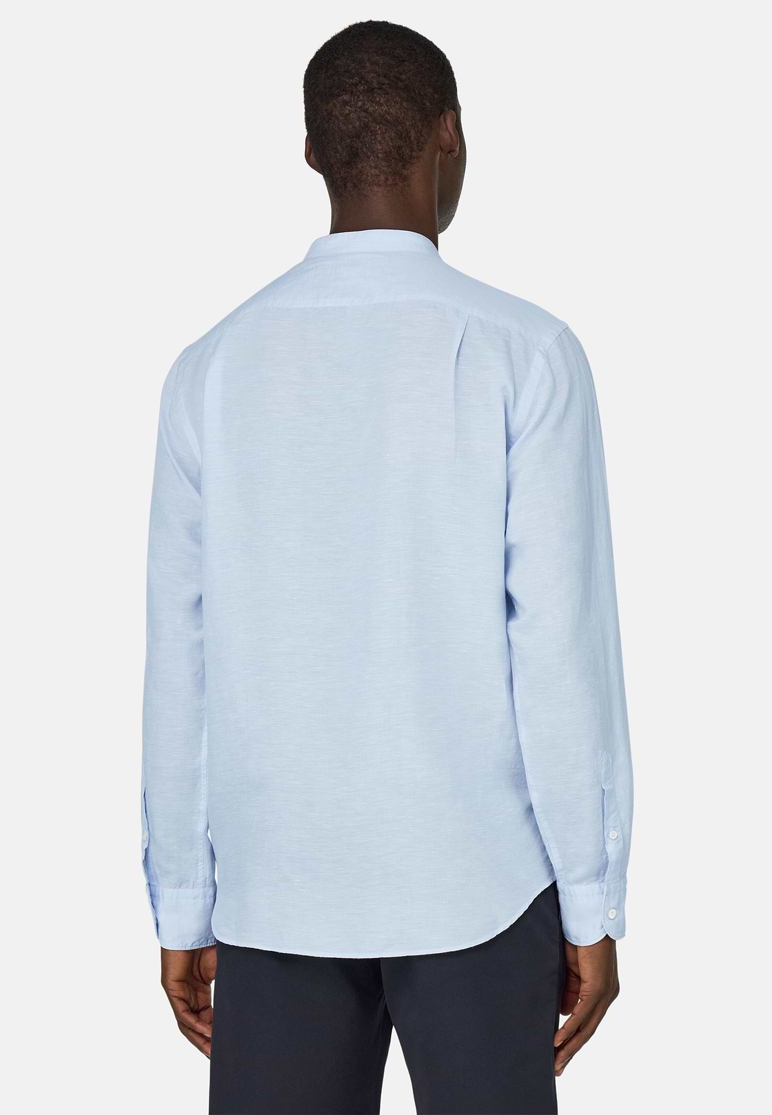 Regular Fit Tencel Linen Shirt, Light Blue, hi-res