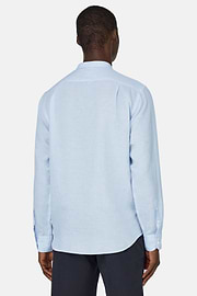 Regular Fit Tencel Linen Shirt, Light Blue, hi-res