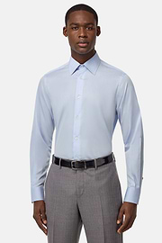 Chemise En Sergé De Coton Regular Fit, Bleu clair, hi-res