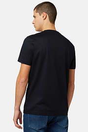 Camiseta De Punto De Algodón Pima, azul marino, hi-res