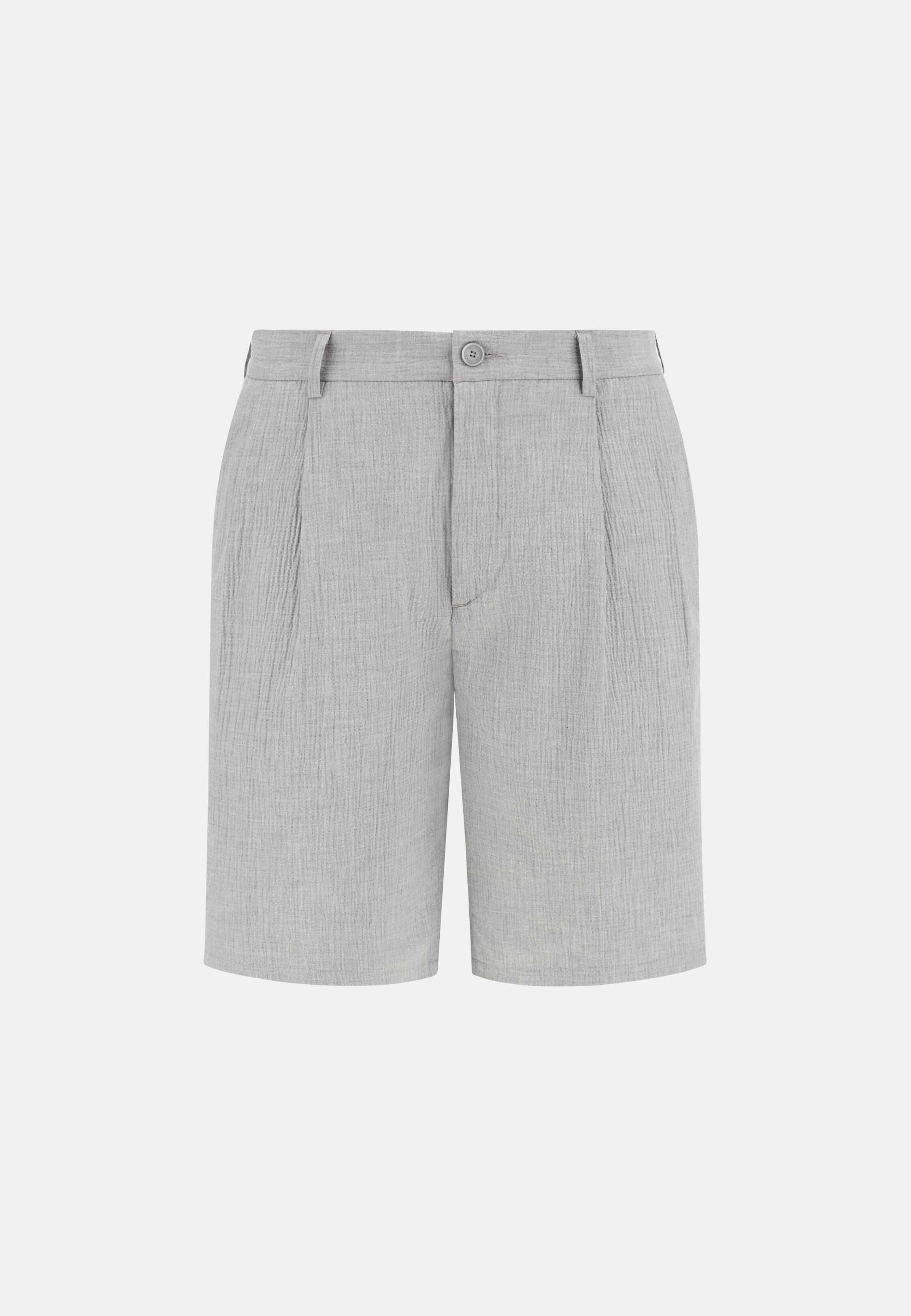 Men's Cotton Seersucker Bermuda Shorts | Boggi Milano
