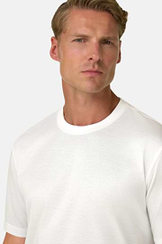 Pima Pamut Jersey Póló, White, thumb, 3