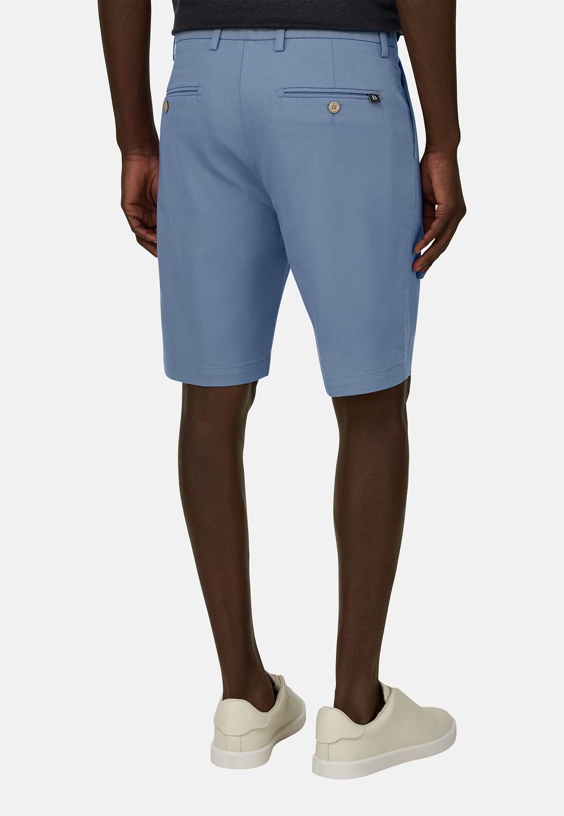 Bermudahose Aus Elastischem Tencel, Air-blau, hi-res, 3