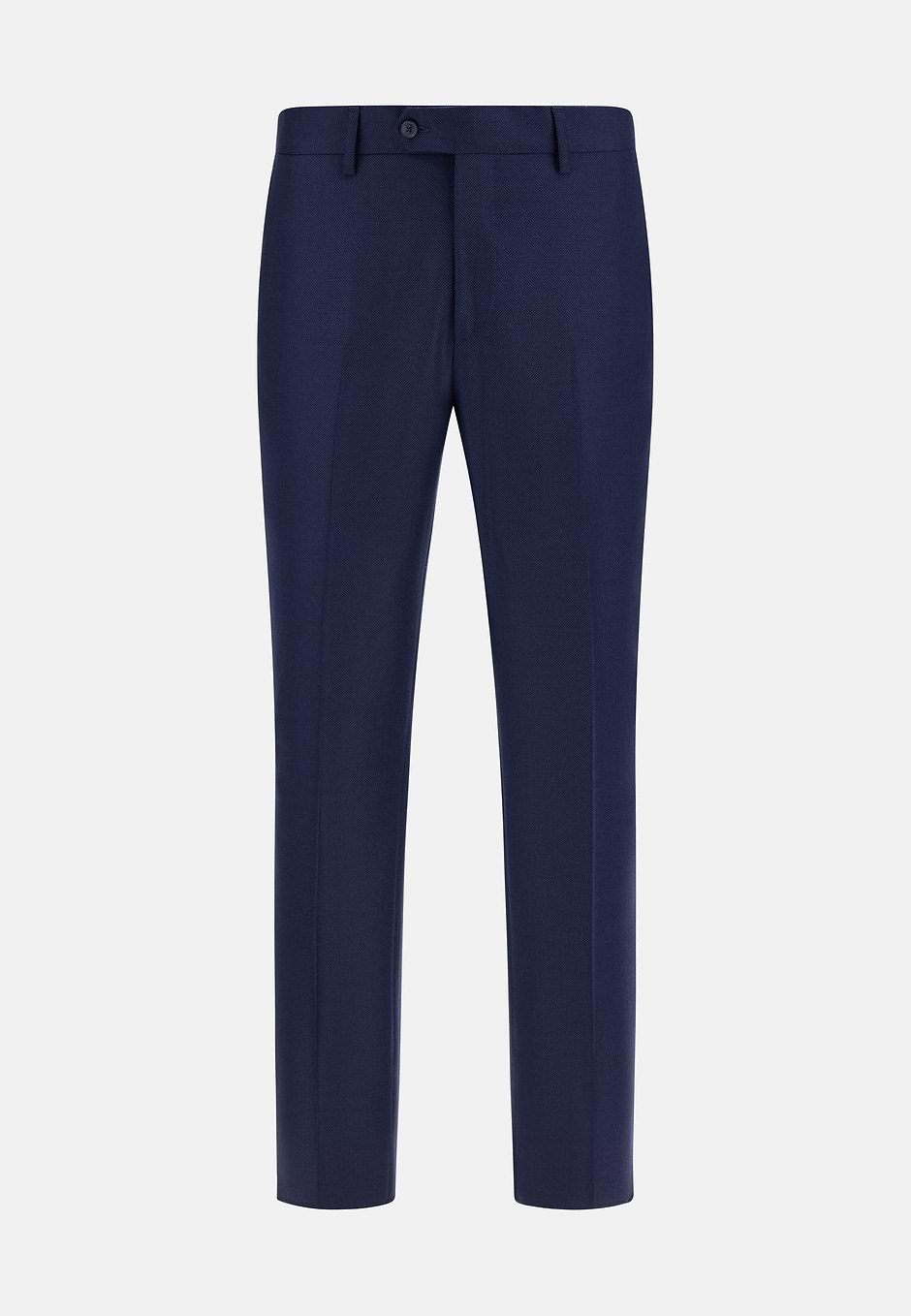 Pure Wool Bird's Eye Trousers, Bluette, hi-res