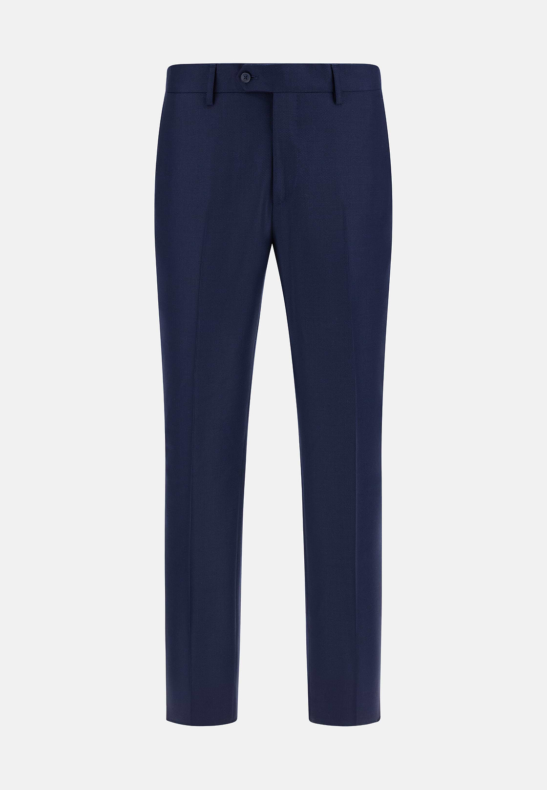 Pure Wool Bird's Eye Trousers, Bluette, hi-res