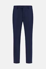 Pure Wool Bird's Eye Trousers, Bluette, hi-res