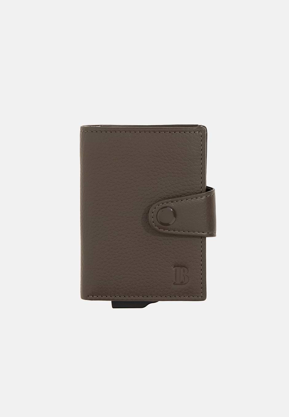 Porte-Cartes En Cuir, Taupe, hi-res