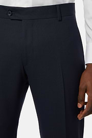 Trousers in Pure Wool Travel, Blue, hi-res