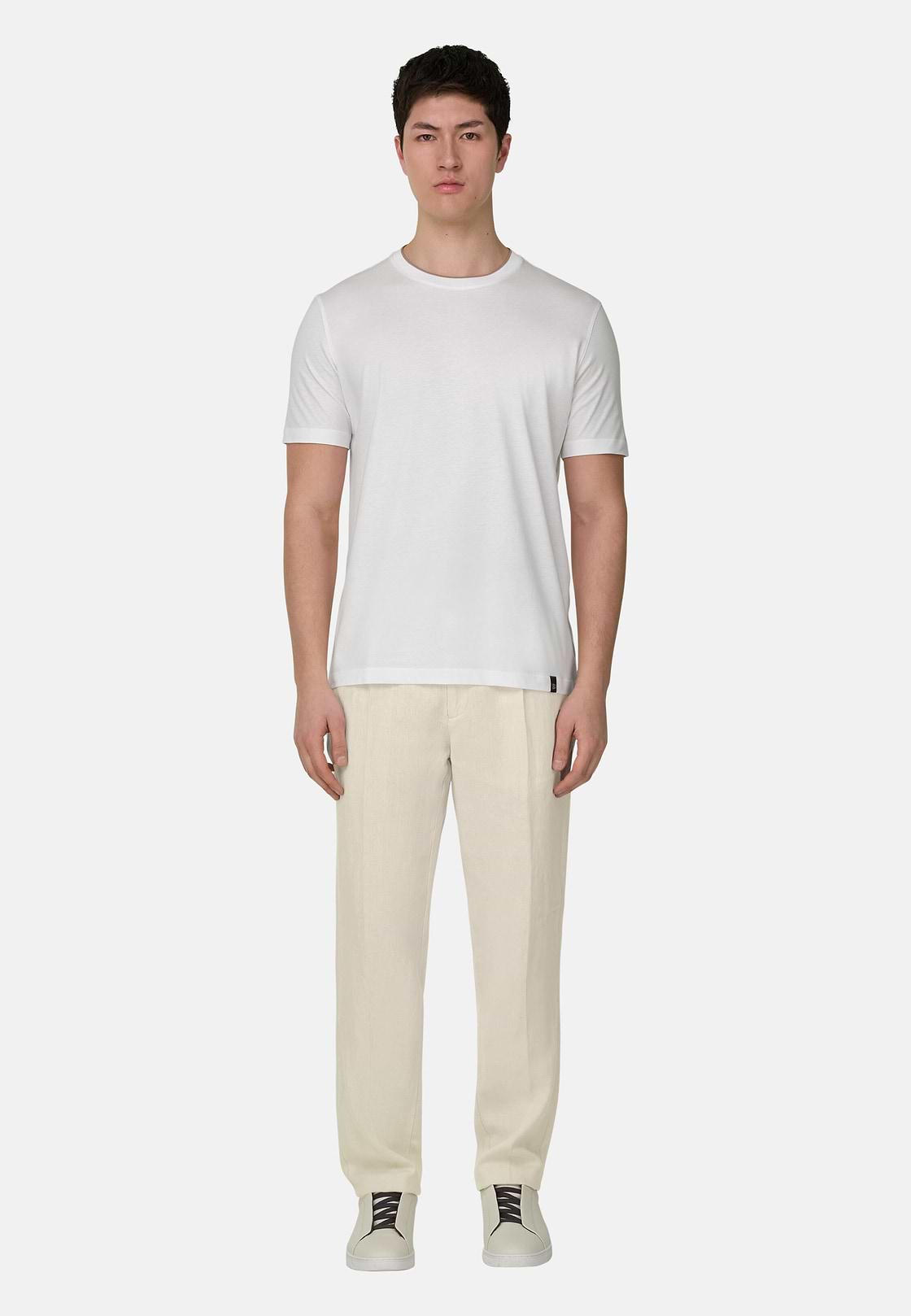 Solid Linen Pince Pants, Sand, hi-res, 3