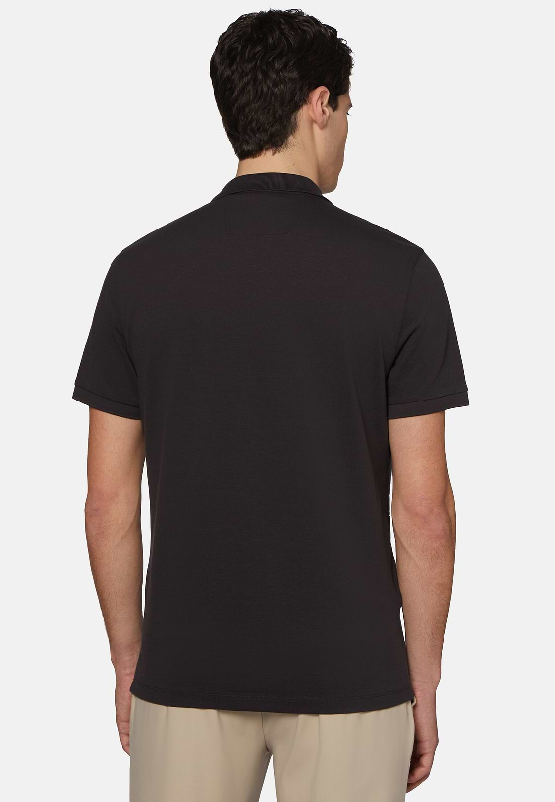 High-Performance Piqué Polo Shirt, Black, hi-res