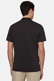 High-Performance Piqué Polo Shirt, Black, hi-res