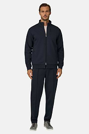 Sweatshirt with Roll Neck in Scuba, Navy blue, thumb, 2
