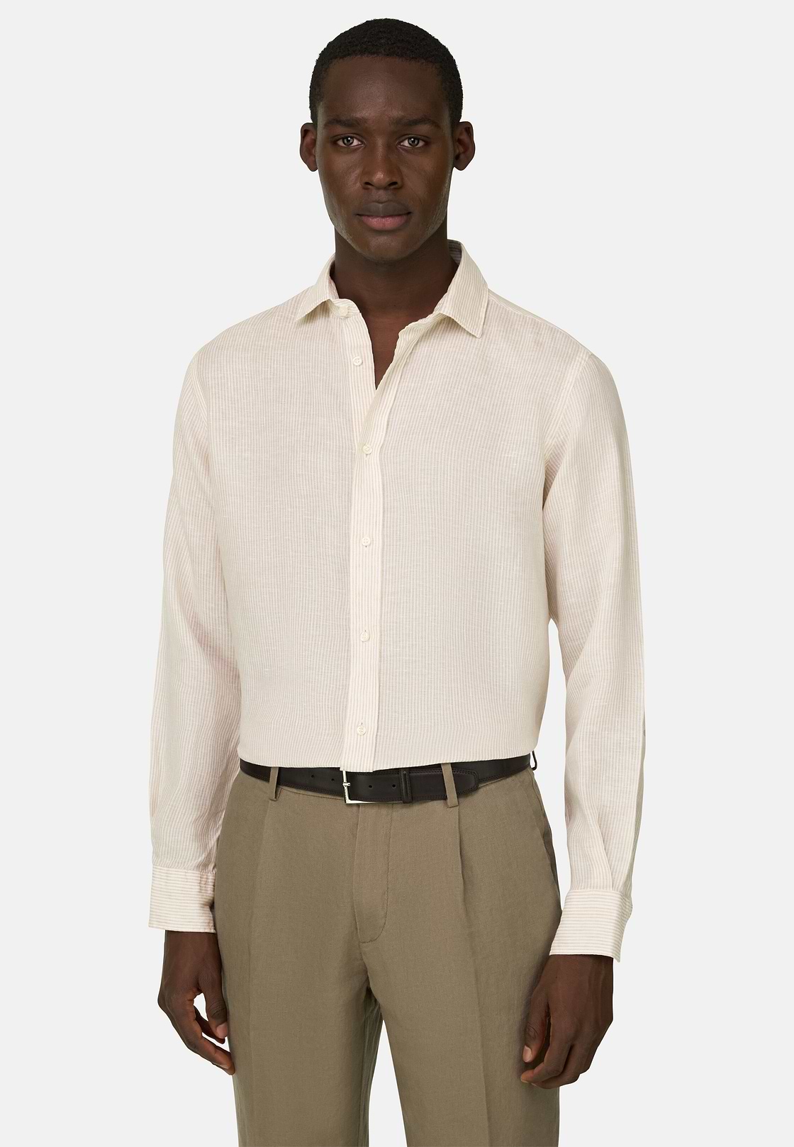 Hemd Aus Leinen Regular Fit, Sand, hi-res, 1