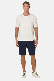 Cotton and Viscose Jersey T-Shirts, White, hi-res