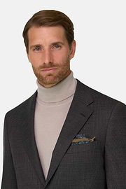 Suit Micro Patterned Wool Blend, Brown, thumb, 3