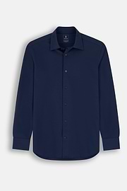 Polohemd aus japanischem Jersey-Twill Regular Fit, Navy blau, thumb, 7