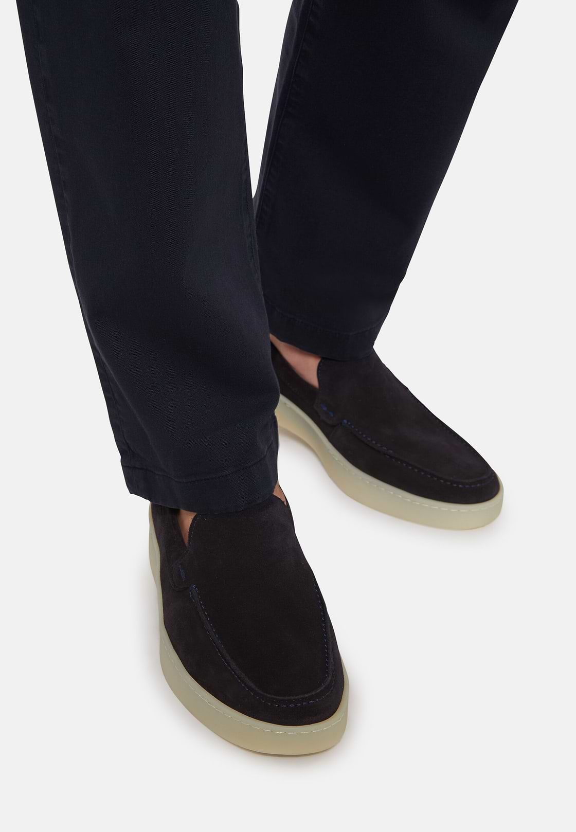 Stratus Suede Loafers, Navy blue, hi-res