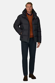 Bomberjack Gewatteerd in Ganzendons, Navy blue, thumb, 2