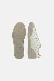 Sneakers In Pelle Bottalata, Crema, hi-res