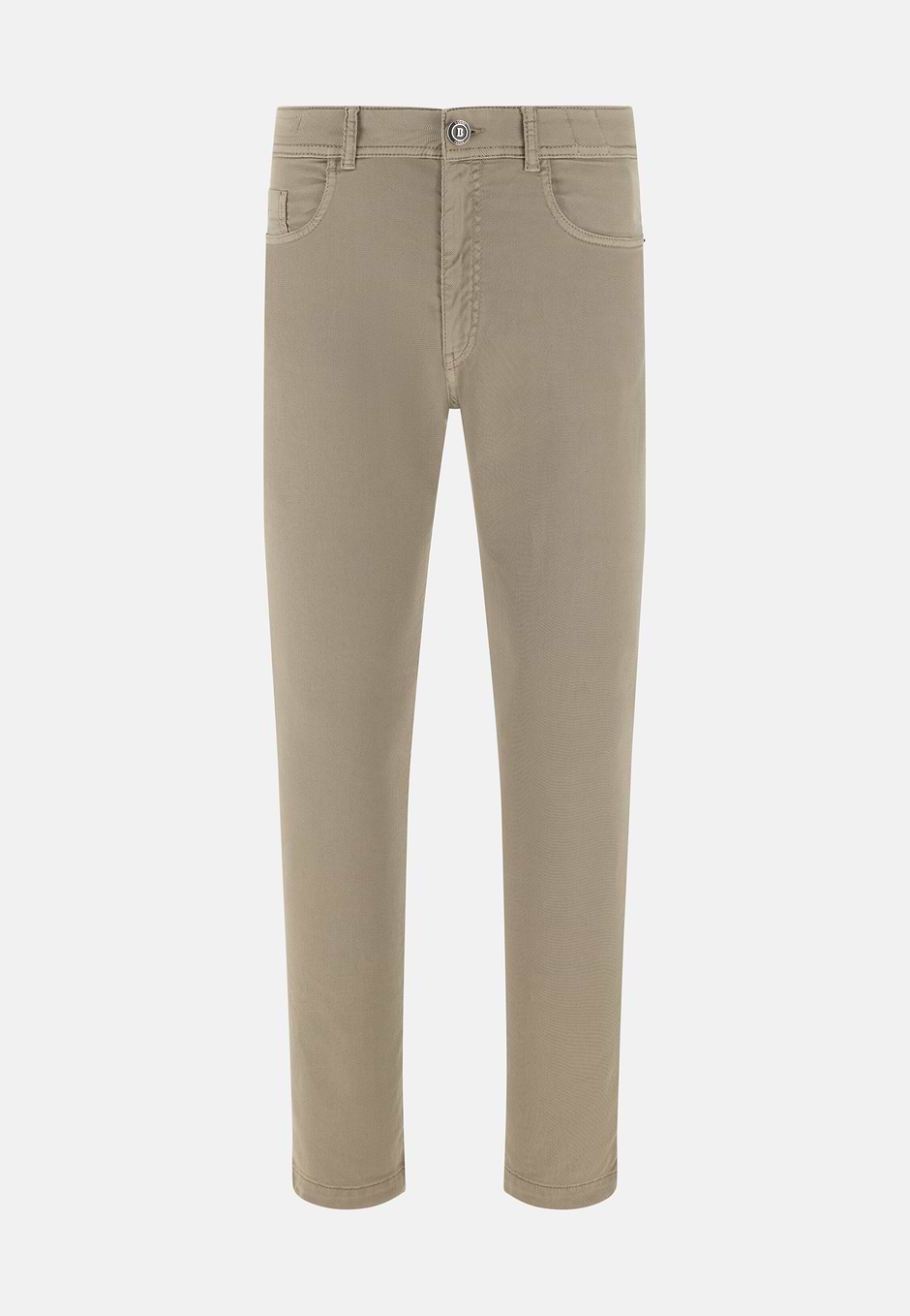 Stretch Cotton/Tencel Jeans, Taupe, hi-res