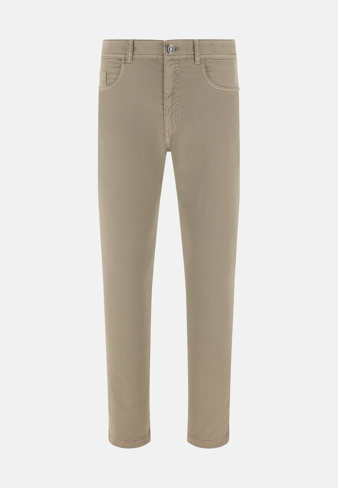 Jeans Aus Elastischem Baumwoll-Tencel, Taupe, hi-res, 5